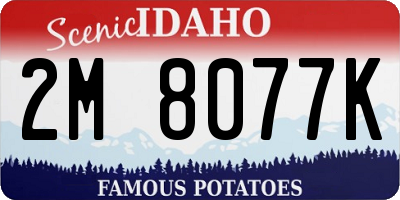 ID license plate 2M8077K
