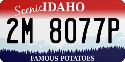 ID license plate 2M8077P