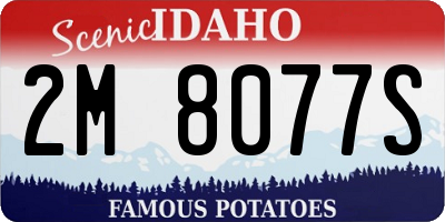 ID license plate 2M8077S