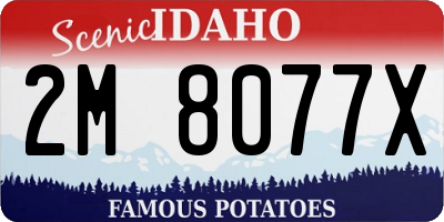 ID license plate 2M8077X