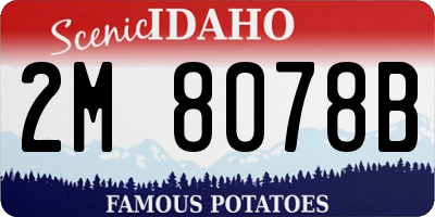 ID license plate 2M8078B