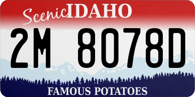 ID license plate 2M8078D