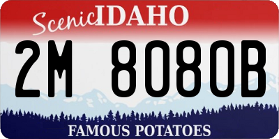 ID license plate 2M8080B