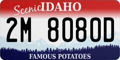 ID license plate 2M8080D