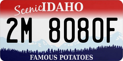 ID license plate 2M8080F
