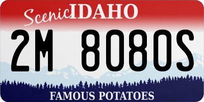 ID license plate 2M8080S