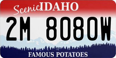ID license plate 2M8080W