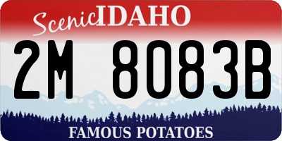 ID license plate 2M8083B