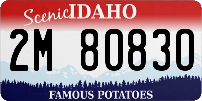 ID license plate 2M8083O