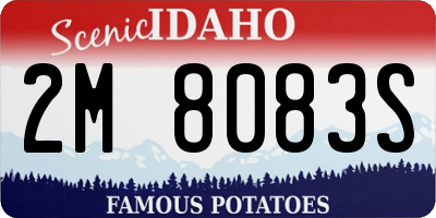 ID license plate 2M8083S