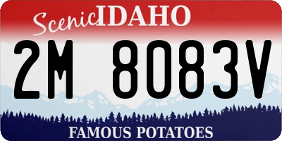 ID license plate 2M8083V