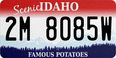 ID license plate 2M8085W