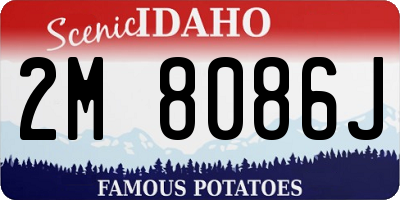 ID license plate 2M8086J