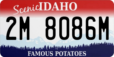 ID license plate 2M8086M