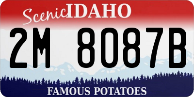 ID license plate 2M8087B