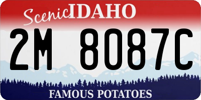 ID license plate 2M8087C