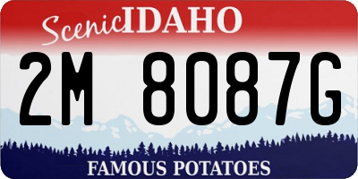 ID license plate 2M8087G