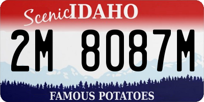 ID license plate 2M8087M