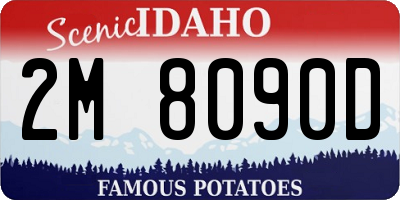 ID license plate 2M8090D