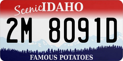 ID license plate 2M8091D