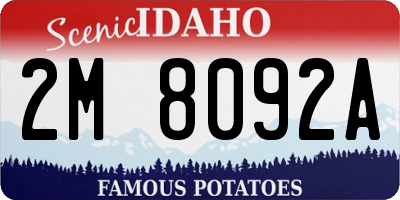 ID license plate 2M8092A