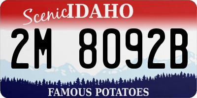 ID license plate 2M8092B