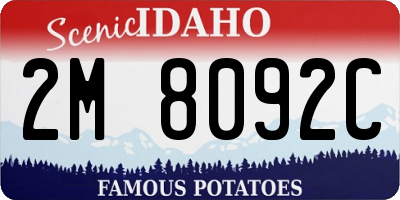 ID license plate 2M8092C
