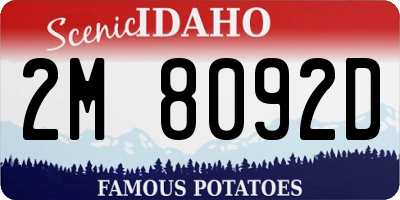 ID license plate 2M8092D