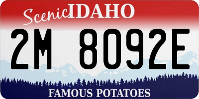 ID license plate 2M8092E