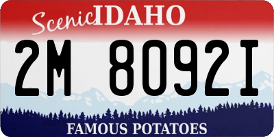 ID license plate 2M8092I