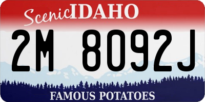 ID license plate 2M8092J