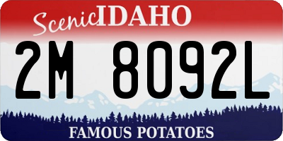 ID license plate 2M8092L
