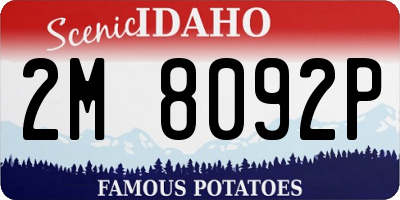 ID license plate 2M8092P