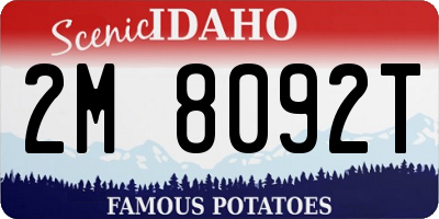 ID license plate 2M8092T