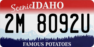 ID license plate 2M8092U