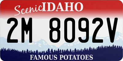 ID license plate 2M8092V