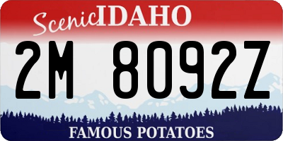 ID license plate 2M8092Z