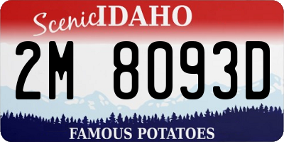 ID license plate 2M8093D