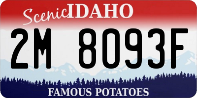 ID license plate 2M8093F