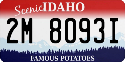ID license plate 2M8093I