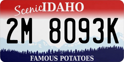 ID license plate 2M8093K