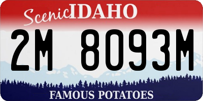 ID license plate 2M8093M