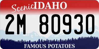 ID license plate 2M8093O