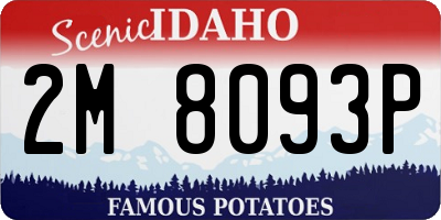 ID license plate 2M8093P