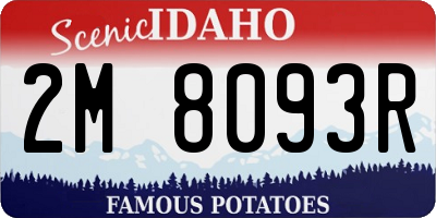 ID license plate 2M8093R