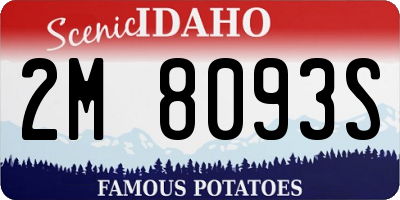 ID license plate 2M8093S