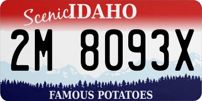 ID license plate 2M8093X