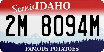 ID license plate 2M8094M