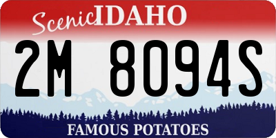 ID license plate 2M8094S