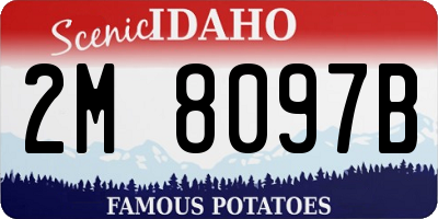 ID license plate 2M8097B